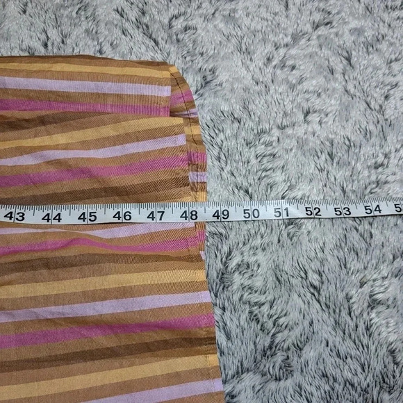 Xirena Drue Midi Dress Orange Pink Neopolitan Stripes Pockets Small - Picture 8 of 10